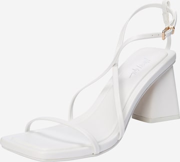 Nasty Gal Strap sandal in White: front