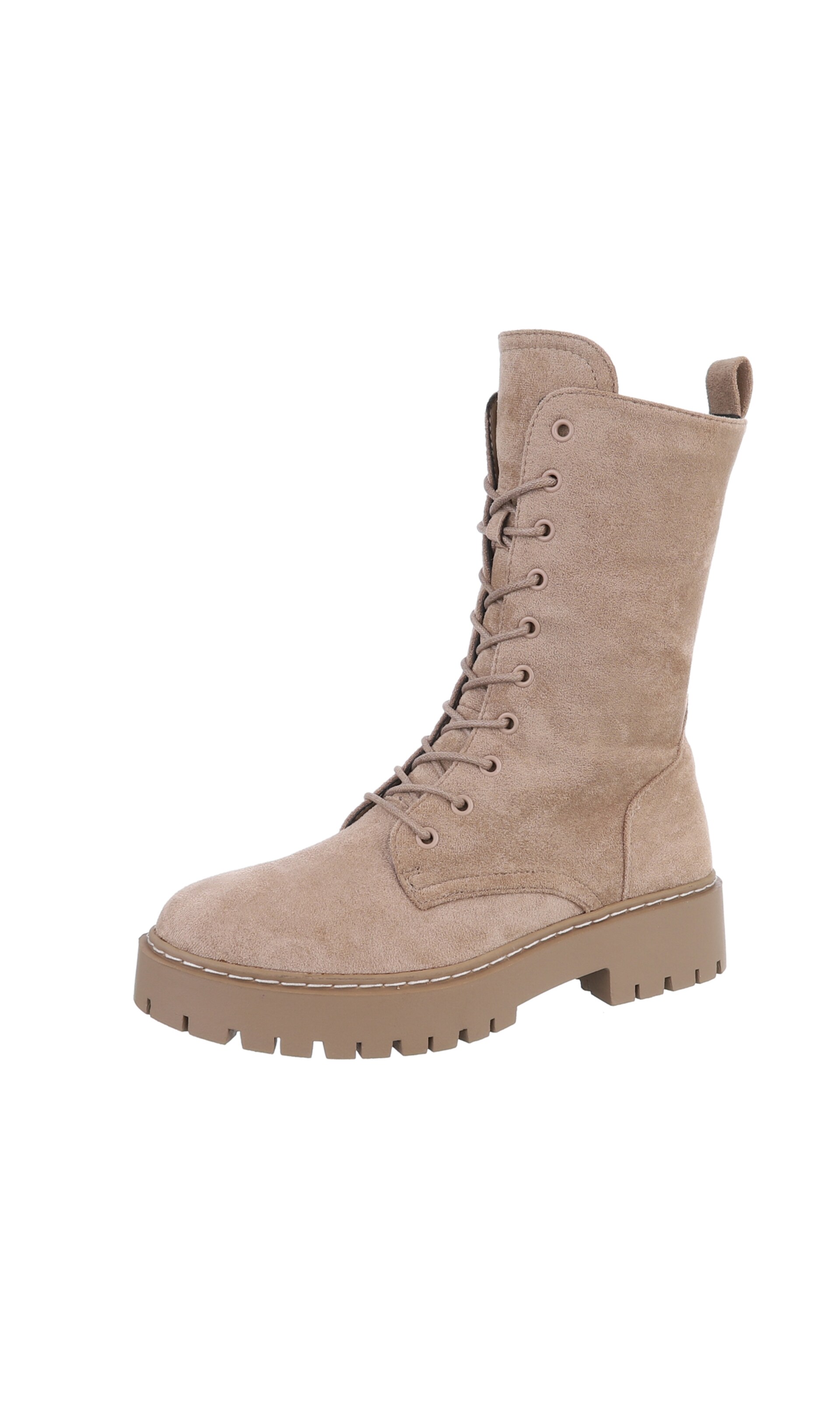 Ital-Design Schnürstiefelette in Braun: Vorderseite