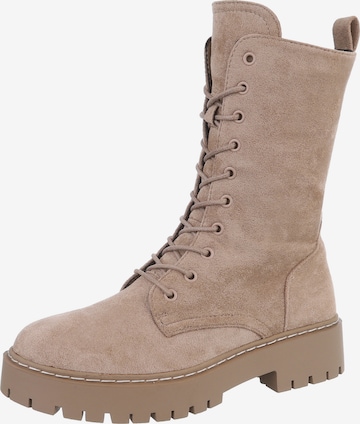 Ital-Design Schnürstiefelette in Braun: Vorderseite