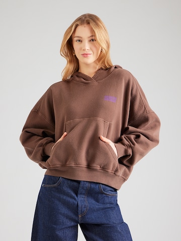 AMERICAN VINTAGE Sweatshirt 'PLIZZY' in Bruin: voorkant