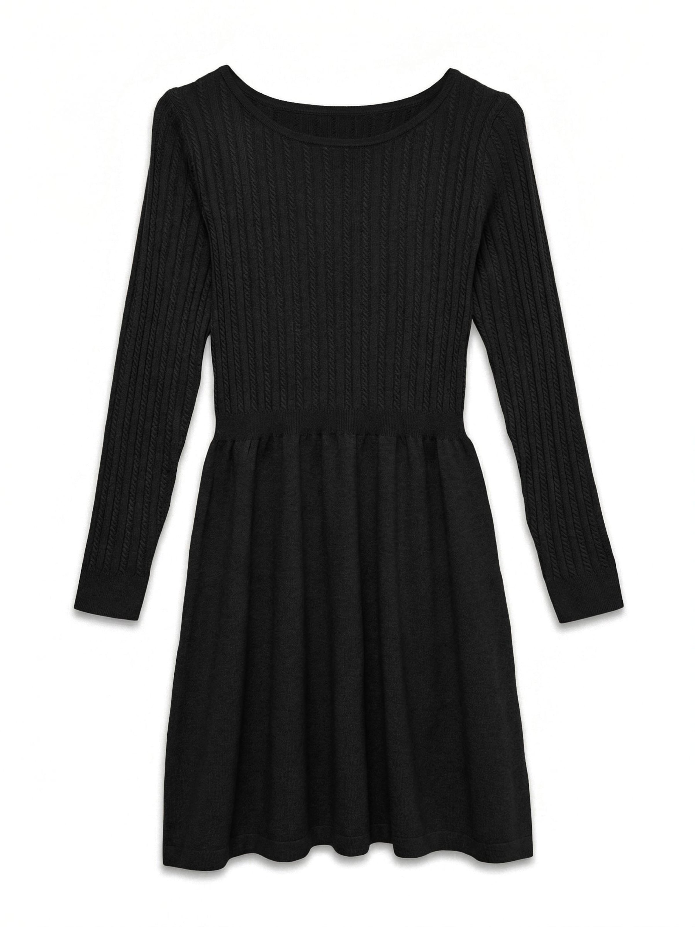 VERO MODA Knit dress in Black: front