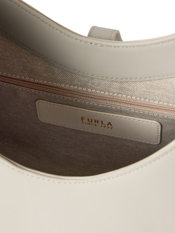 FURLATorba za na rame 'Furla Sac Bandoulière M Goccia Cuir Gris/Blanc' - bijela boja