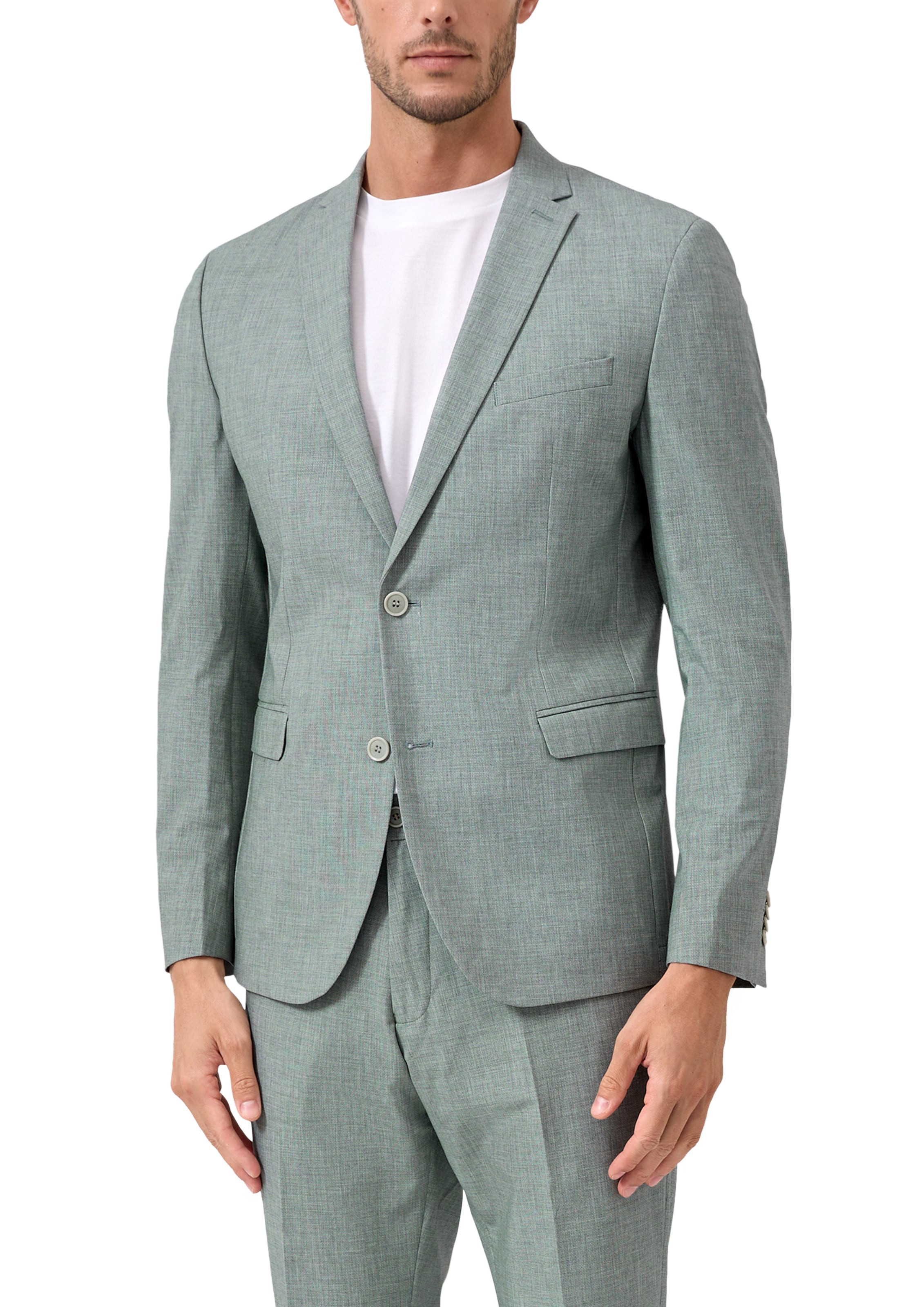 Coupe slim Veste de costume ' S.OPURE ' s.Oliver en vert