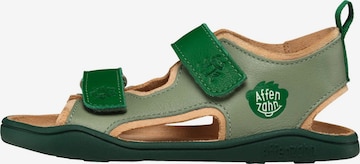 Affenzahn Sandals 'Sandale Leder Airy' in Green: front
