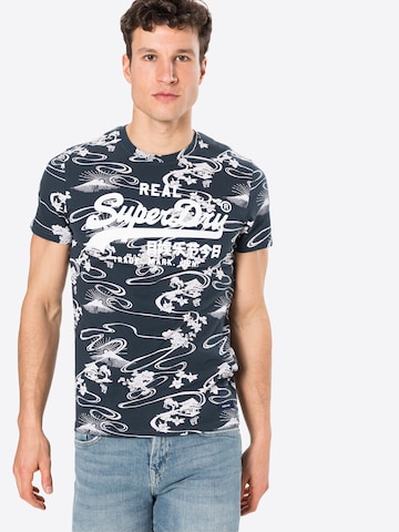 Superdry Tričko - Modrá: predná strana