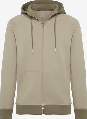 Boggi Milano Zip-Up Hoodie in Green: front