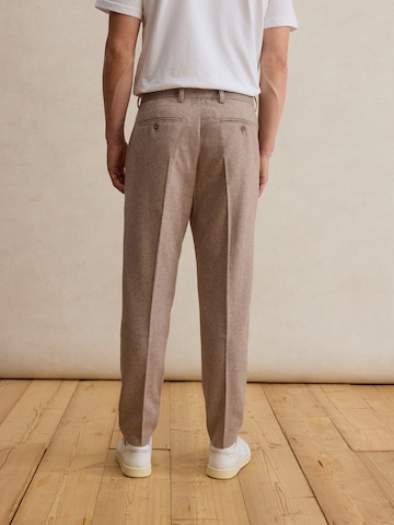 DAN FOX APPAREL Regular Trousers with creases 'Brian' in Beige