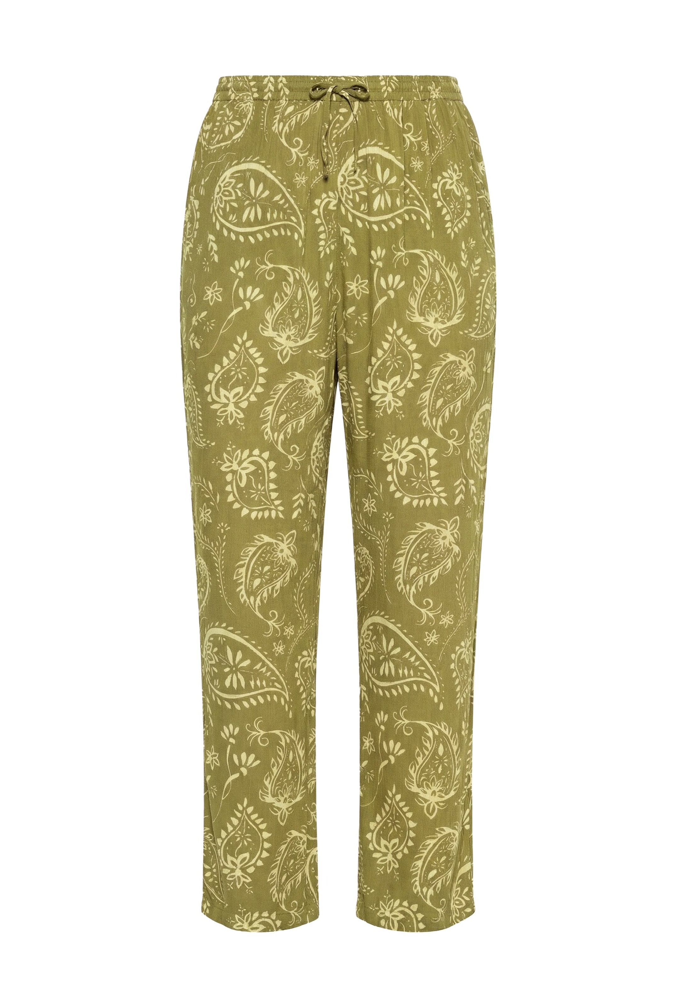 Ulla Popken Regular Hose in Grün: Vorderseite
