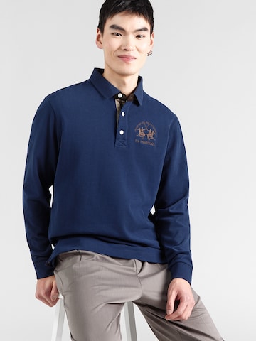 La Martina - Camisa em azul: frente