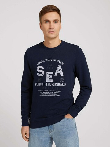 TOM TAILOR Sweatshirt in Blue: front