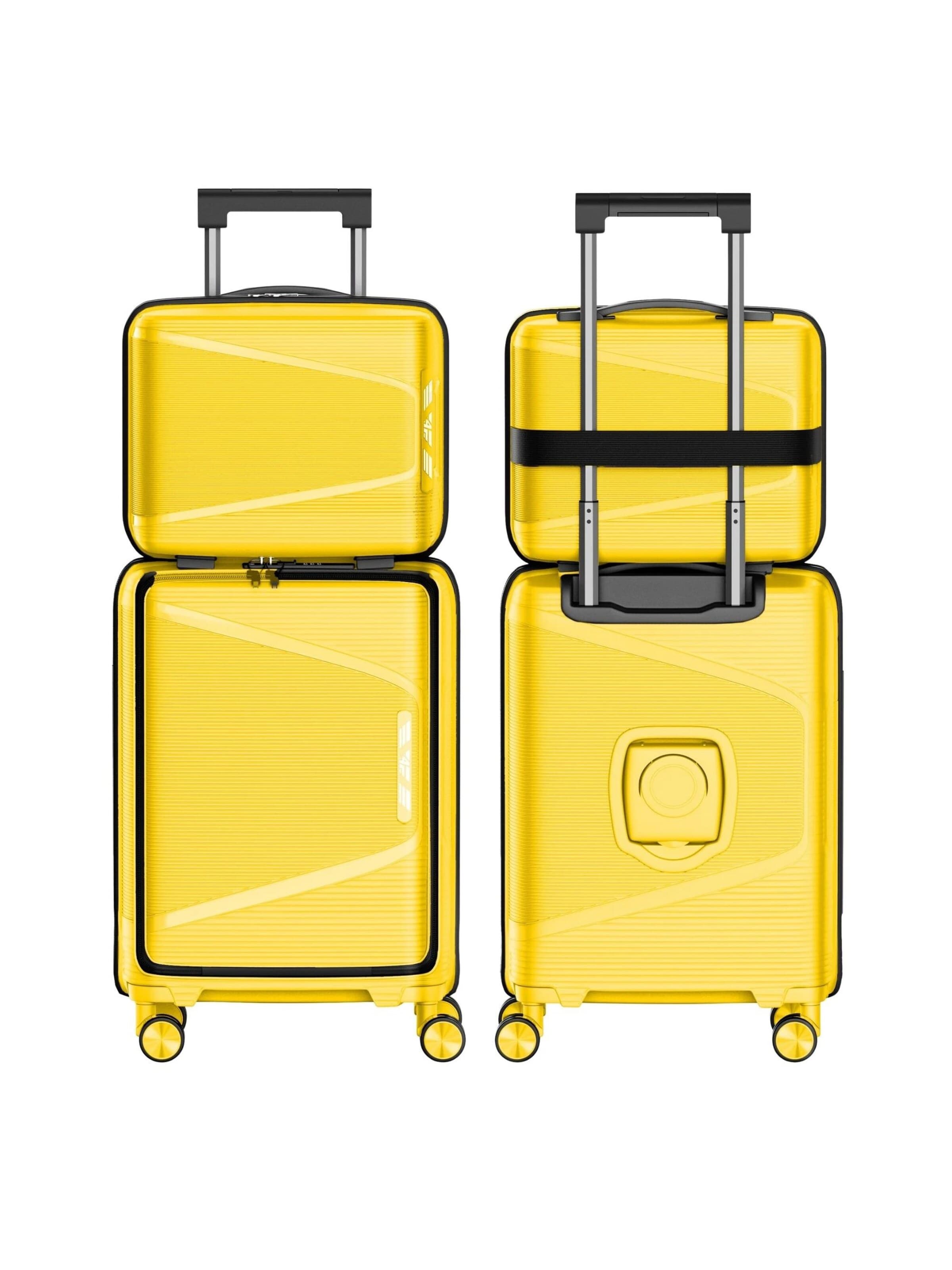 4FLY Suitcase Set 'Linea Lux' in Yellow: front