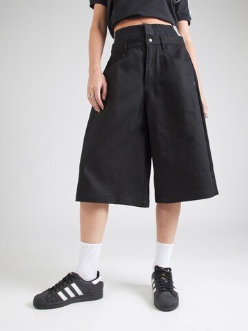 ADIDAS ORIGINALS Wide leg Broek in Zwart: voorkant