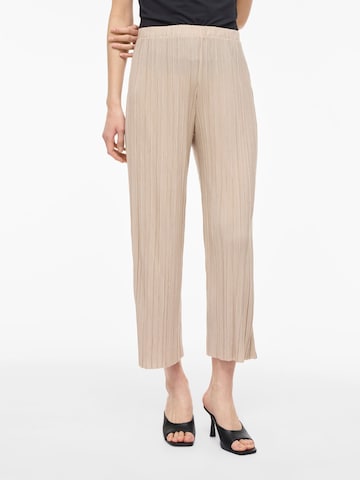 VILA Wide Leg Bukser 'VIPlisa' i beige: forside