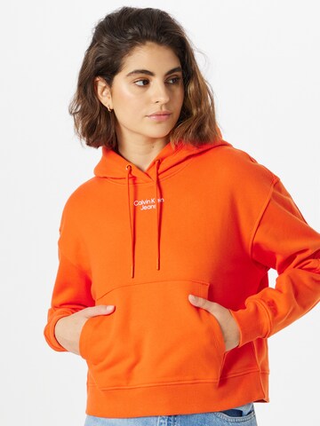 Calvin Klein Jeans Sweatshirt in Orange: front