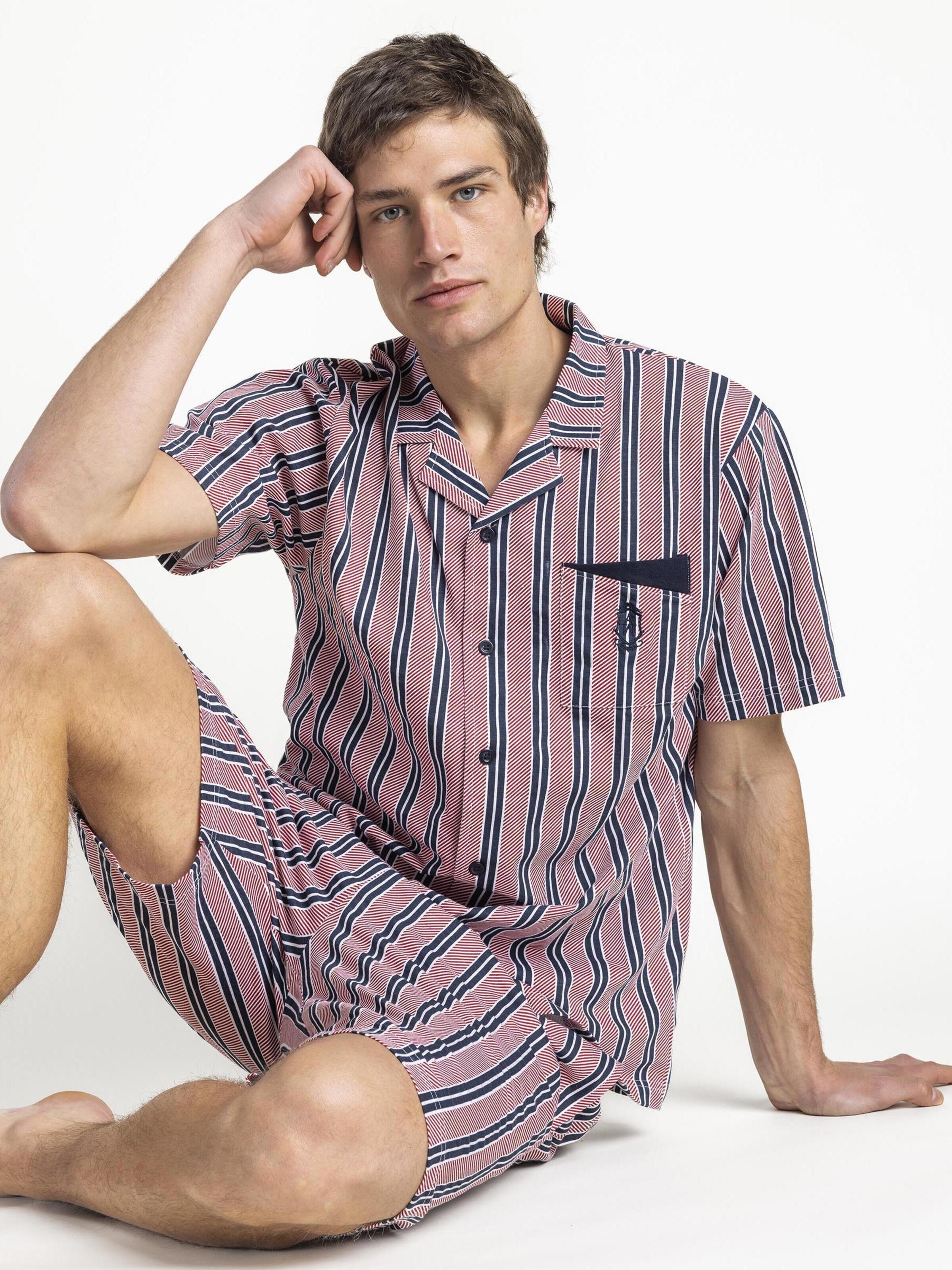 admas - Pijama corto en rojo