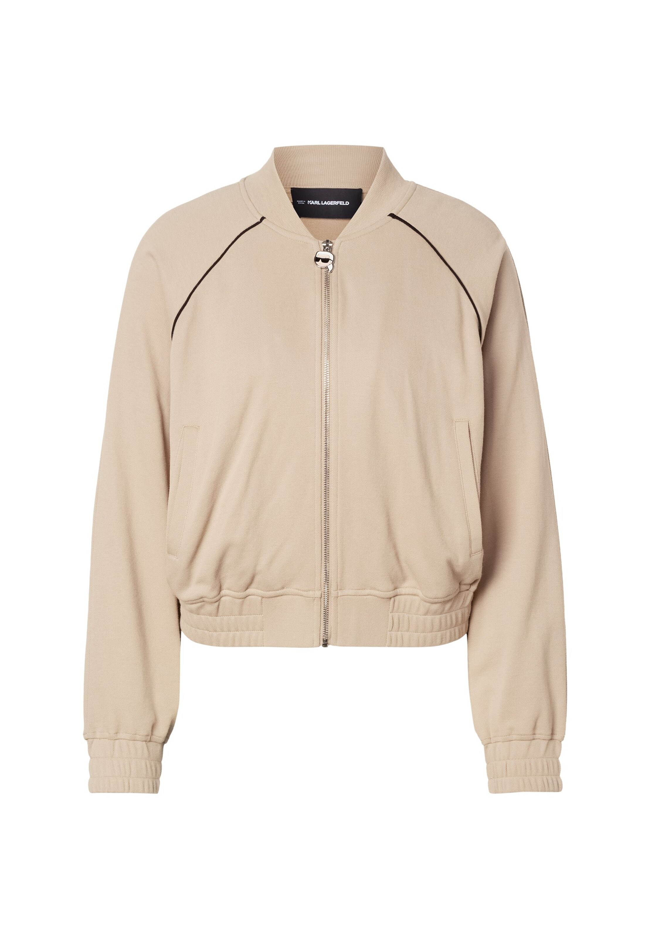 Karl Lagerfeld Collegetakki 'IKON' värissä beige: etupuoli