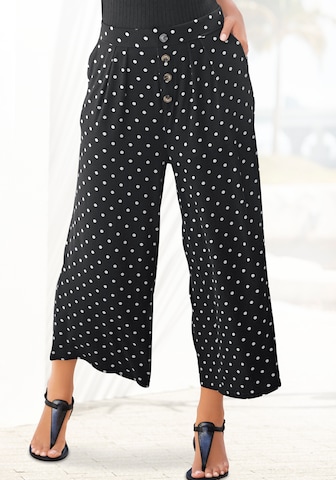 Wide Leg Pantalon LASCANA en noir : devant