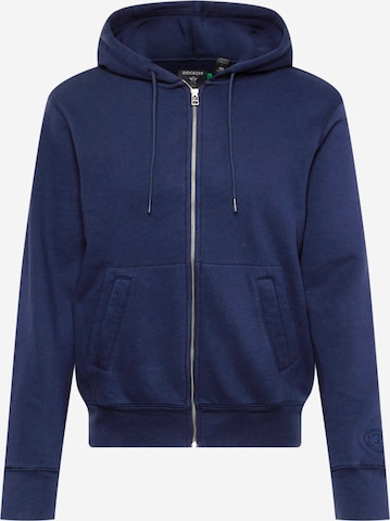 Dockers - Sudadera con cremallera en azul: frente