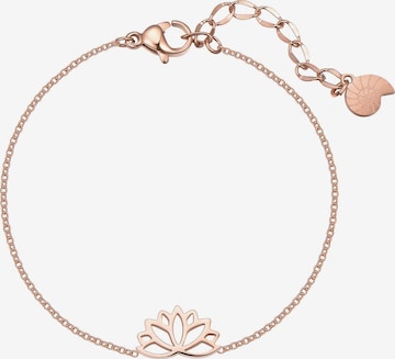 Hey Happiness Bracelet 'Lotus' in Gold: front