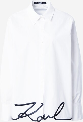 Camicia da donna di Karl Lagerfeld in bianco: frontale