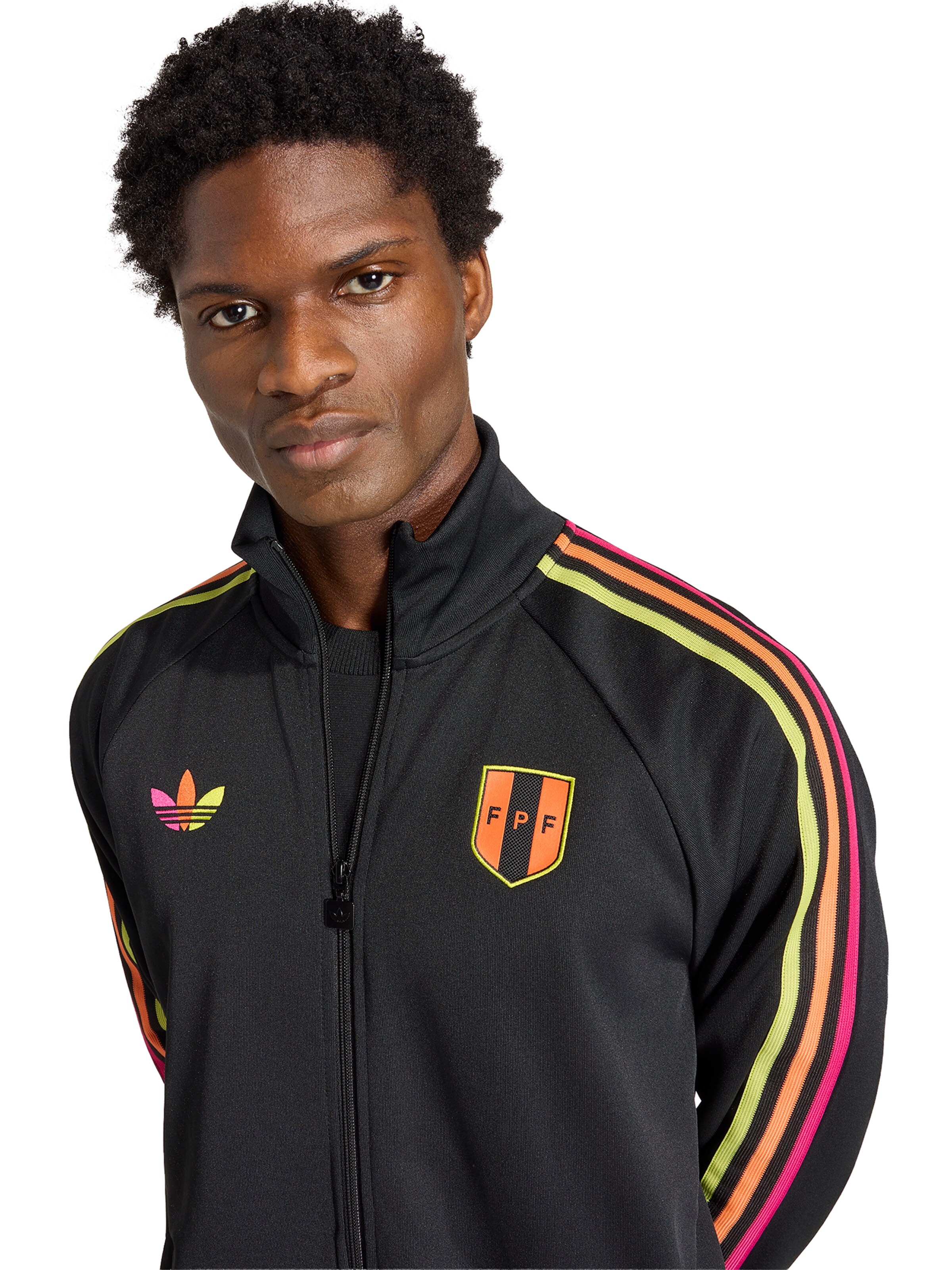 Bluză cu fermoar sport 'Peru' de la ADIDAS PERFORMANCE pe negru