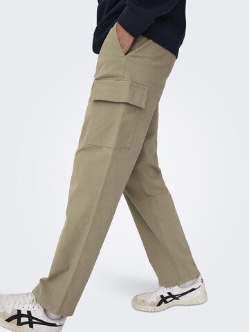 Only & Sons Loose fit Cargo Pants in Brown