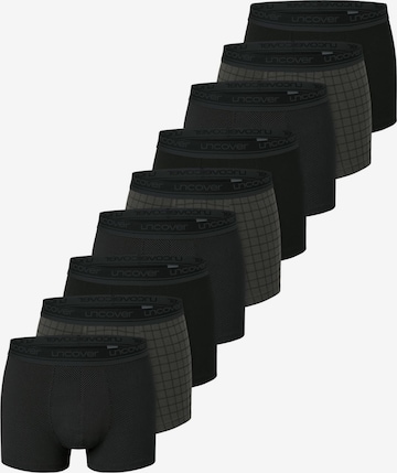 uncover by SCHIESSER Boxershorts 'Cotton' in Zwart: voorkant