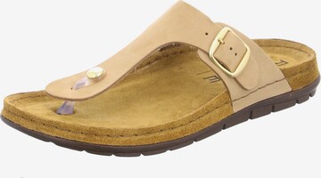 ROHDE T-Bar Sandals in Beige: front