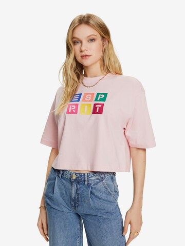 T-shirt ESPRIT en rose : devant