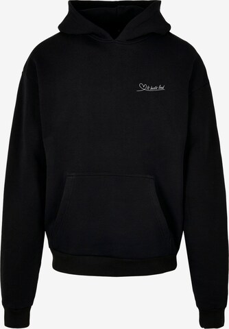 Merchcode Sweatshirt 'It Beats Loud' in Black: front