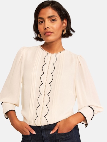 love & roses Blouse in Beige: voorkant