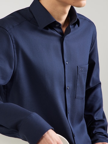 mėlyna OLYMP Standartinis modelis Dalykinio stiliaus marškiniai 'Luxor'