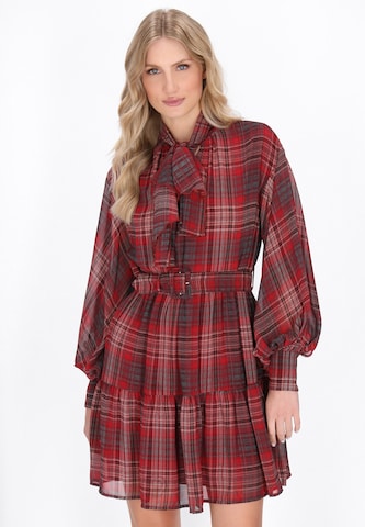 DreiMaster Vintage Shirt dress in Red: front