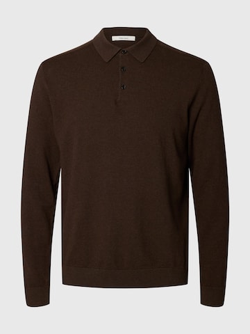 Pull-over 'SLHBerg' SELECTED en marron
