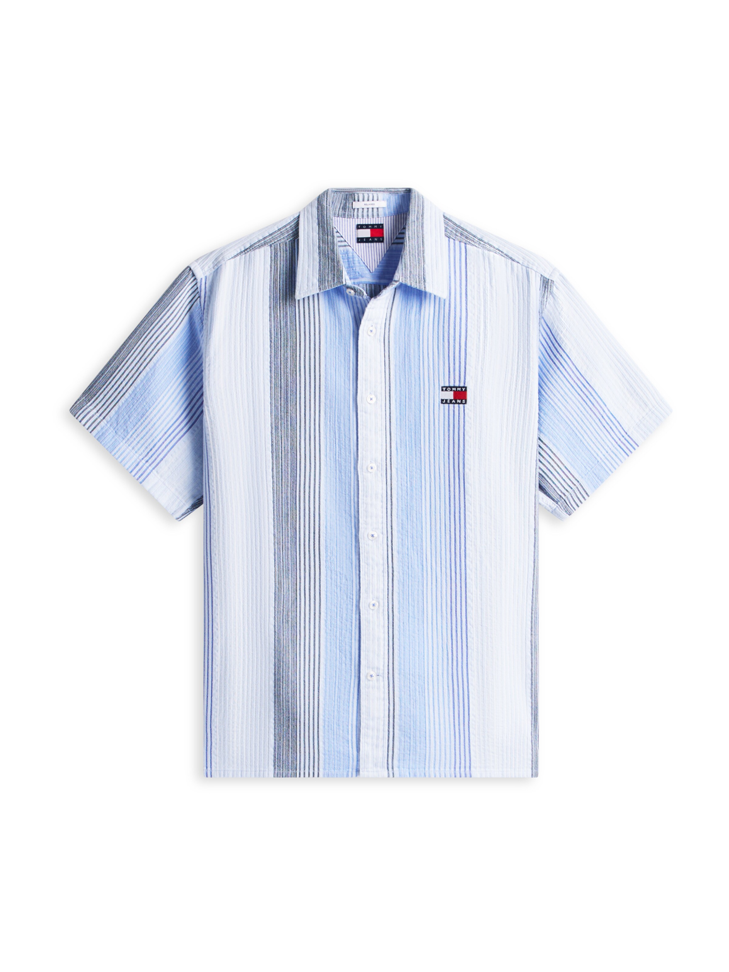 Tommy Jeans Chemise en marine / bleu clair / blanc, Vue avec produit