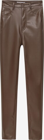 Skinny Pantaloni di Pull&Bear in marrone: frontale