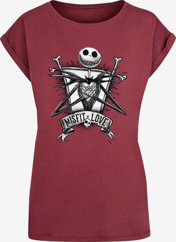 ABSOLUTE CULT T-Shirt 'Nightmare Before Christmas - Misfits Love' in Rot: predná strana