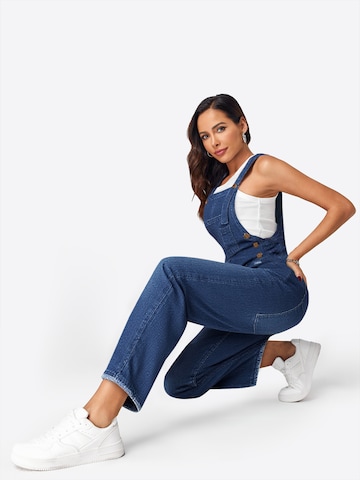 mėlyna Imily Bela Laisvas Džinsinis kombinezonas