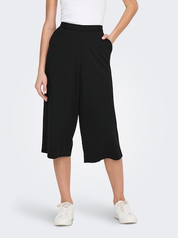 ONLY Wide Leg Hose 'ONLSANIA' in Schwarz: Vorderseite