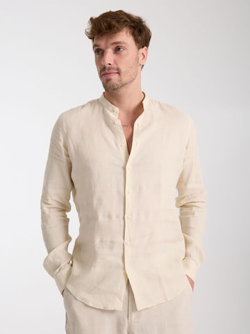 Slim fit Camicia business di 7Camicie in beige