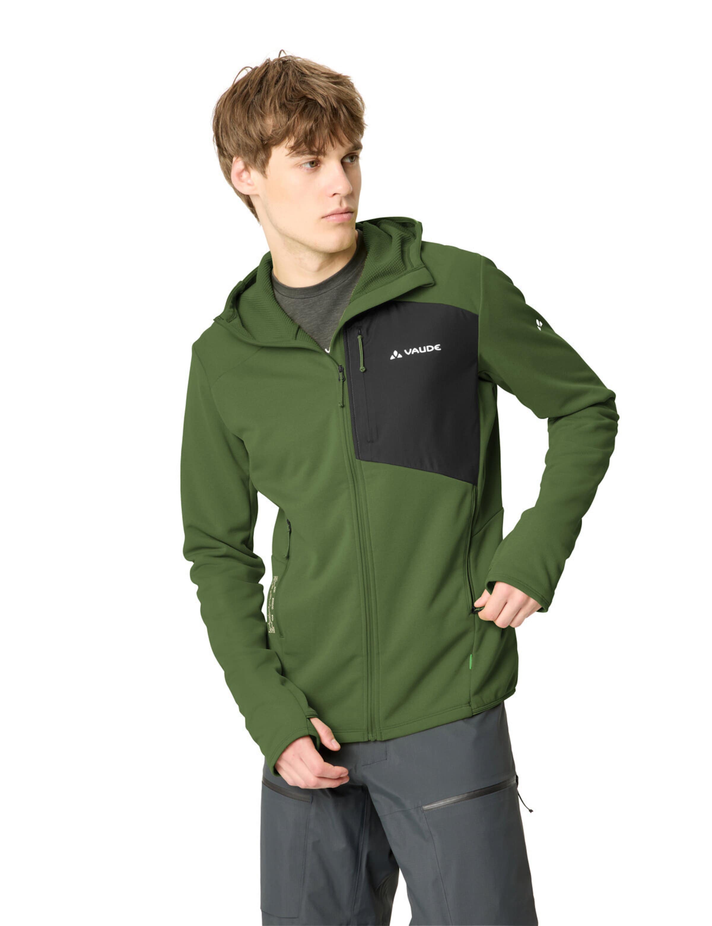 VAUDE Athletic fleece jacket 'Monviso III' in Green