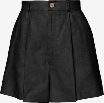 Regular Pantalon à pince 'Mia' Anse Victorin en noir : devant