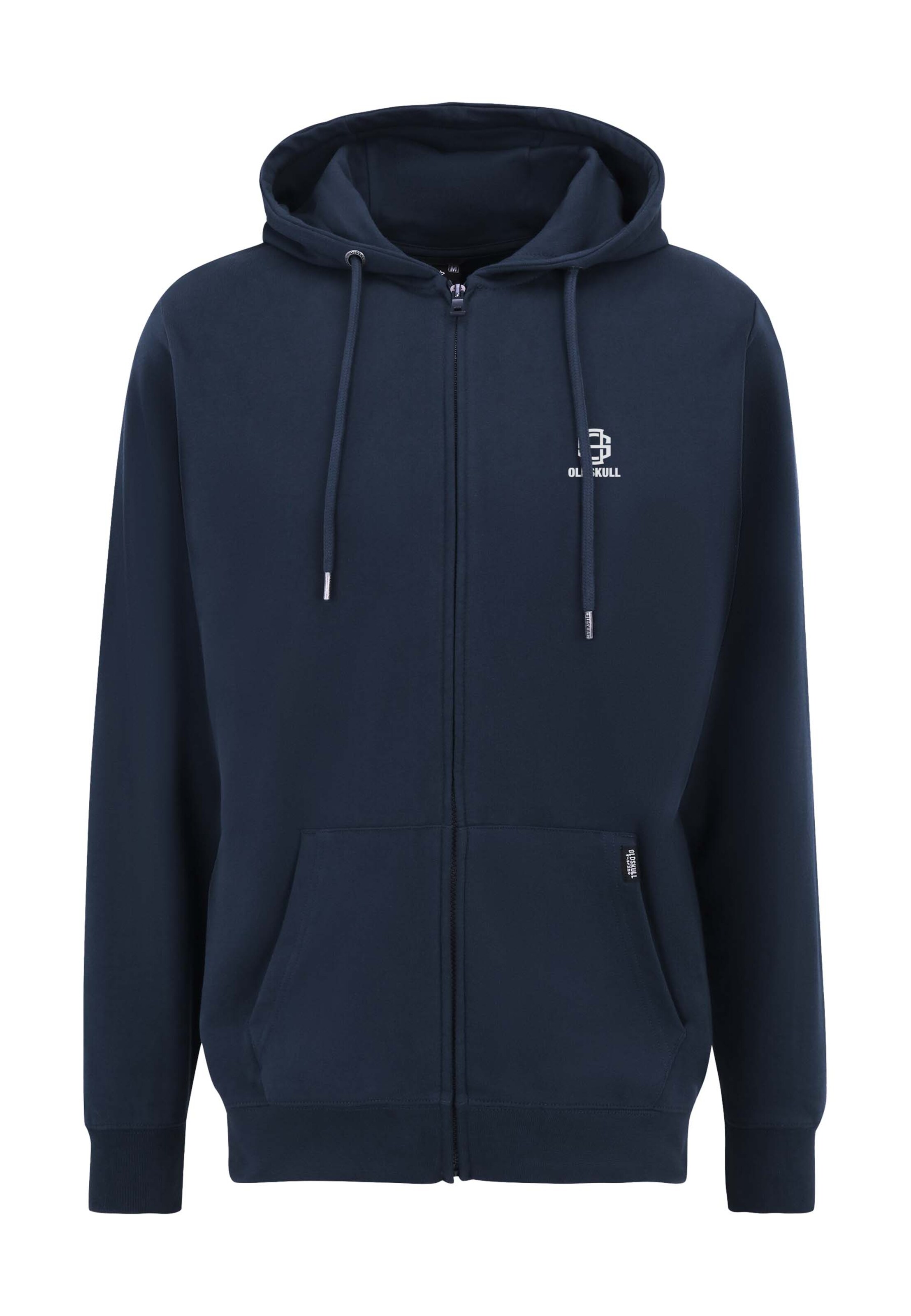 Oldskull Sweat jacket 'Basic Oldskull 25' in Blue: front