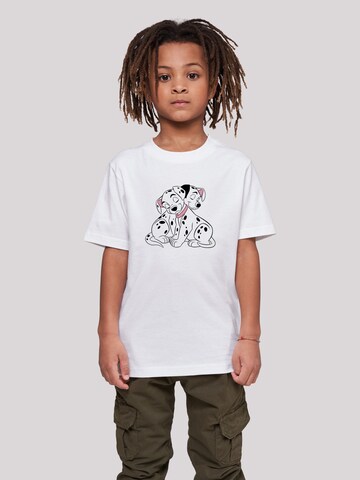 T-Shirt 'Disney 101 Dalmatians Puppy Love' F4NT4STIC en blanc : devant