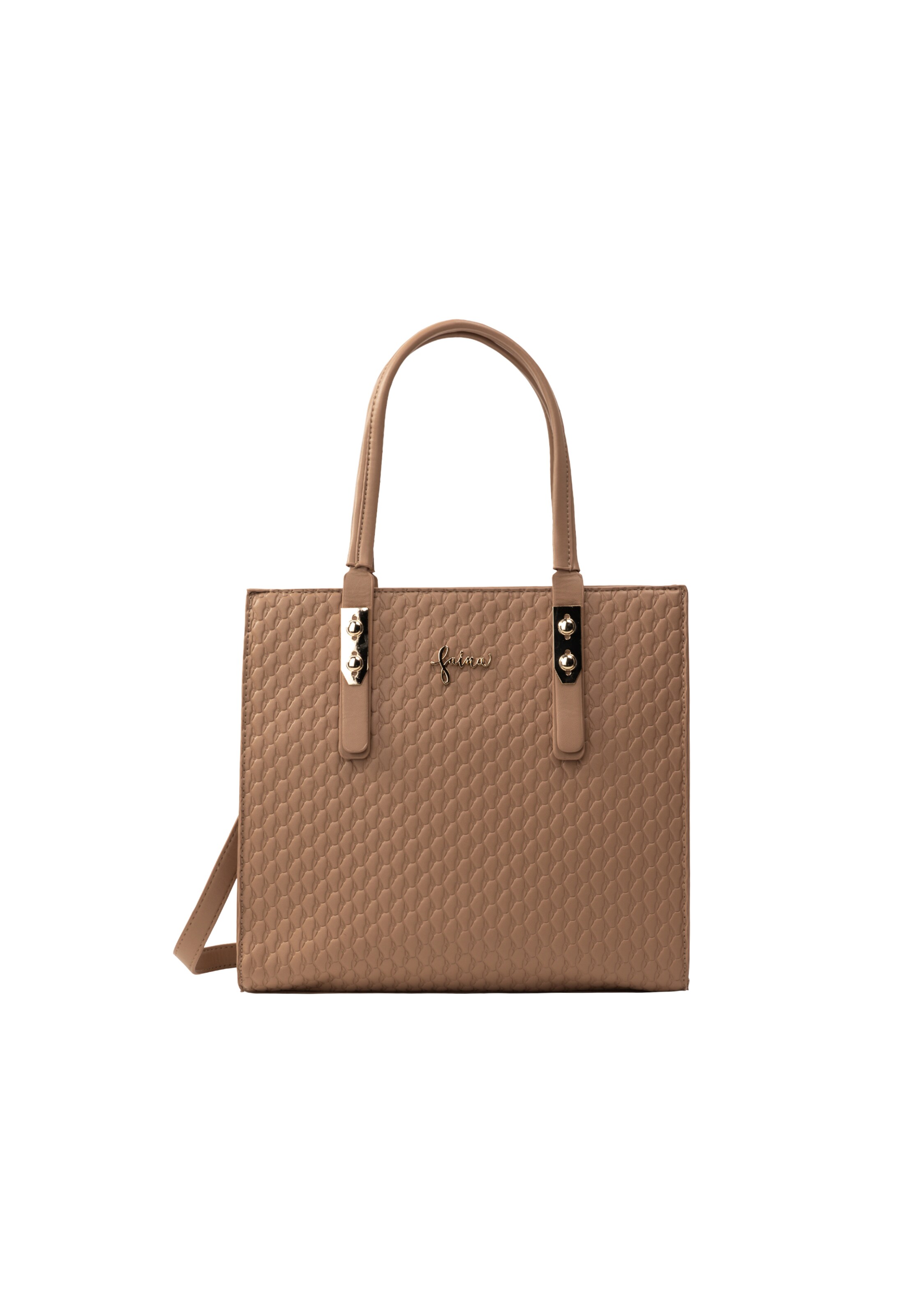 faina Schultertasche in Beige: Vorderseite