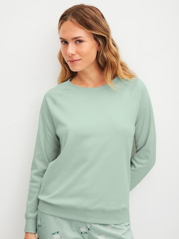 CALIDA Schlafshirt 'Ski Resort'‌‌‌‌‌‌‌‌‌‌ in Grün: Vorderseite