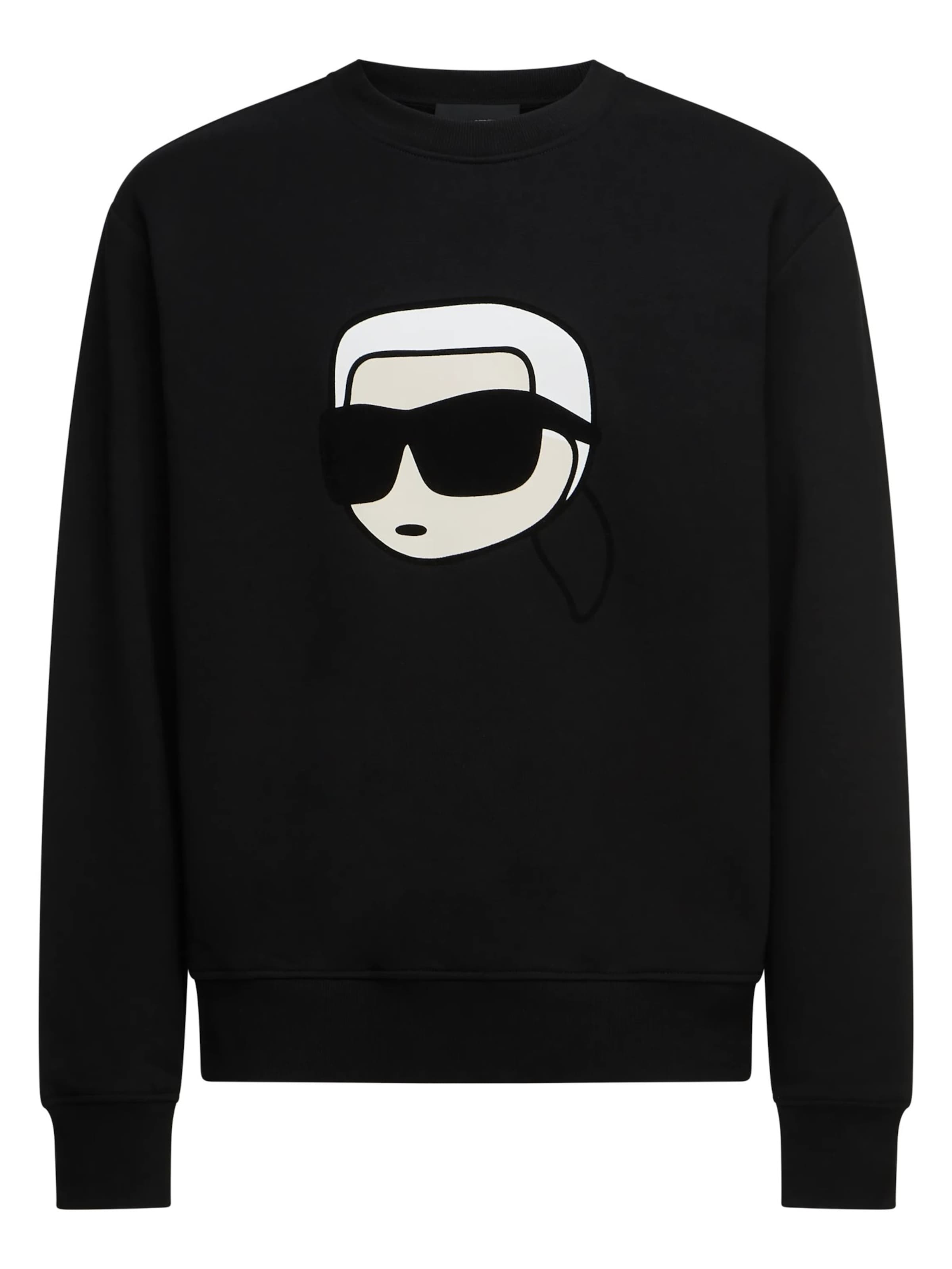Karl Lagerfeld Свитшот 'Ikon Karl' в Черный: спереди
