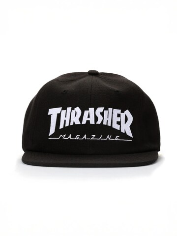 THRASHER Pet 'MAG LOGO FELT SNAPBACK' in Zwart: voorkant