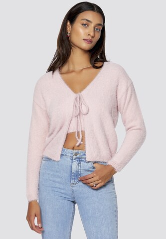 FRESHLIONS Knit cardigan 'Madison' in Red: front