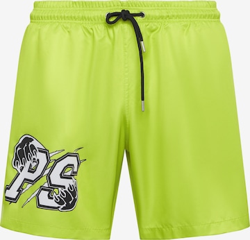 Plein Sport Badeshorts in Grün: Vorderseite